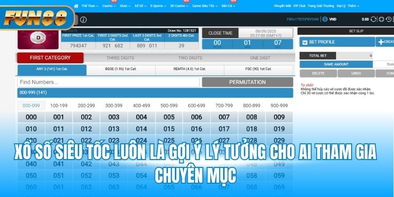 Xổ số siêu tốc luôn là gợi ý lý tưởng cho ai tham gia chuyên mục
