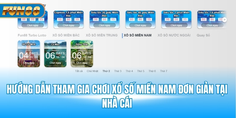 Hướng dẫn tham gia chơi xổ số miền Nam đơn giản tại nhà cái