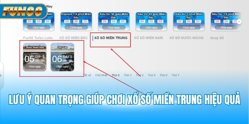 Lưu ý quan trọng giúp chơi xổ số miền Trung hiệu quả