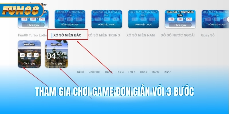 Tham gia chơi game đơn giản với 3 bước