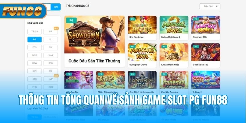 Thông tin tổng quan về sảnh game slot Fun88